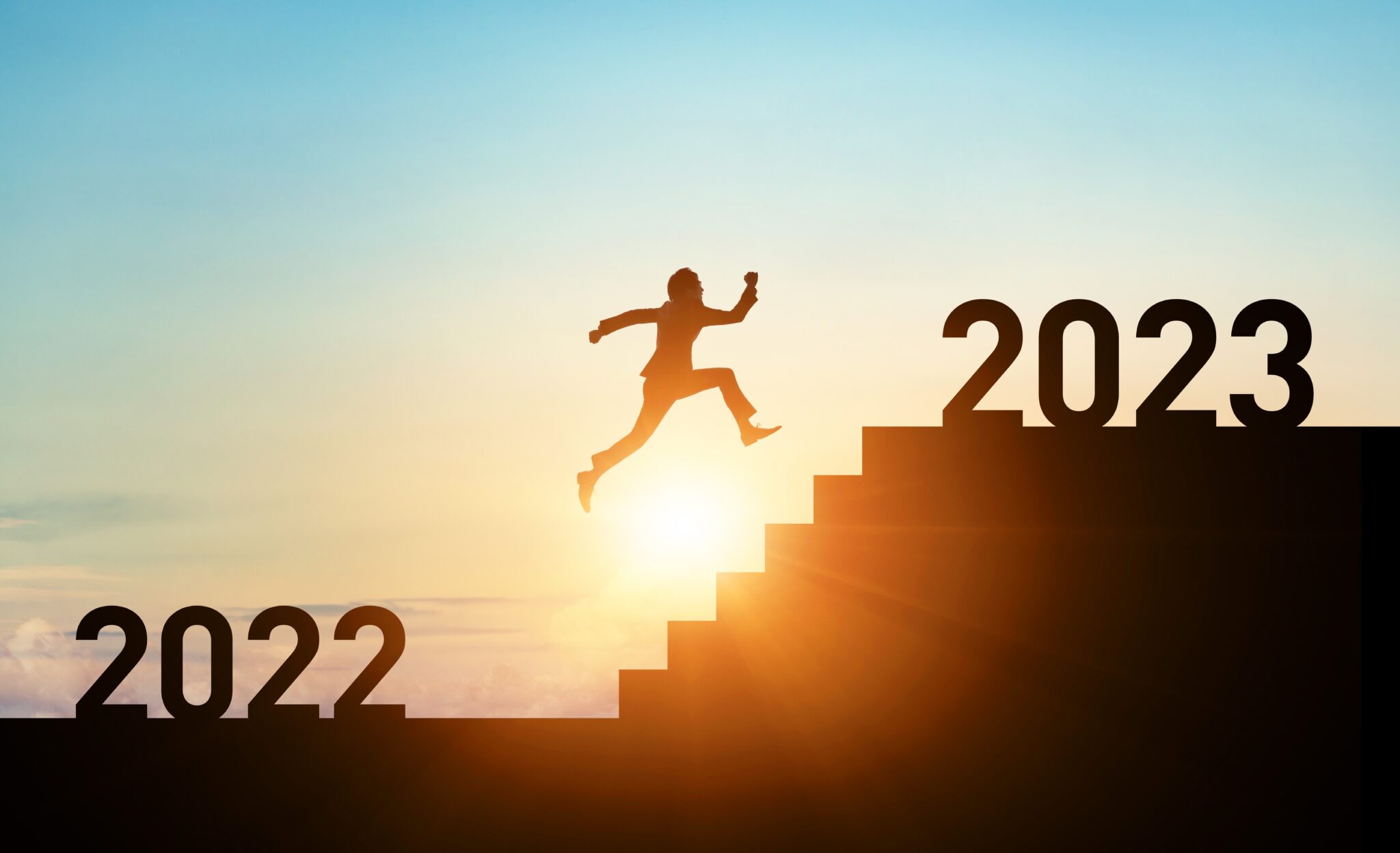 newyearconceptofnewyearscardsilhouetteof